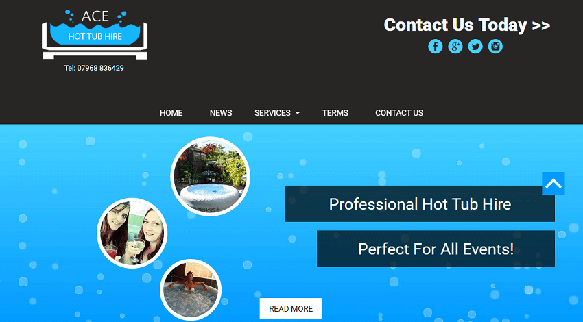 Ace Hot Tub Website